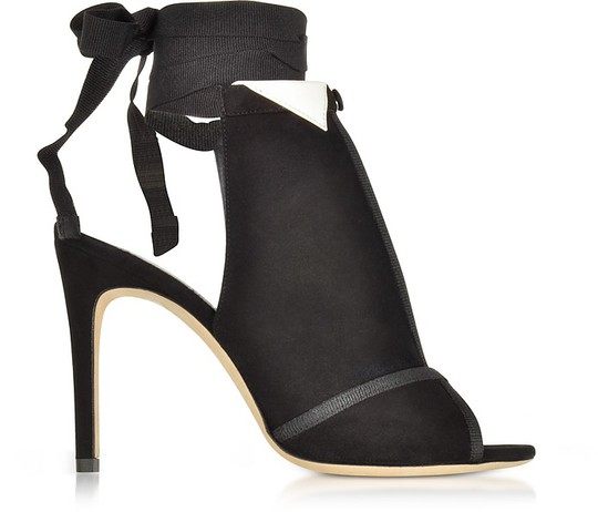 La Jolie 黑色麂皮高跟鞋展示图