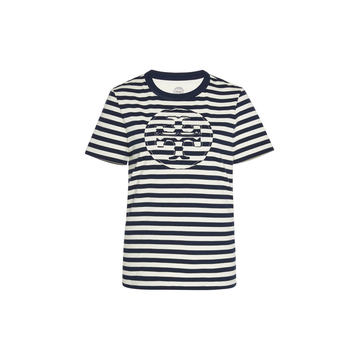 Striped Logo Cotton T-Shirt