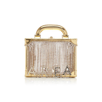 Ling Ling Crystal Letter Top Handle Bag