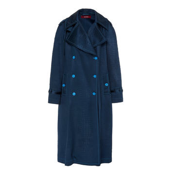 Rania Croc-Effect Cady Trench Coat