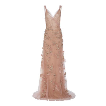 Embroidered Tulle Dress