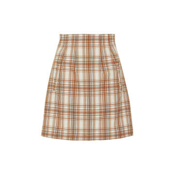 Roman Plaid Mini Skirt