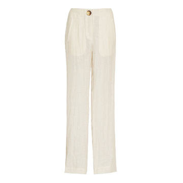 Norma Linen Voile Straight-Leg Trousers