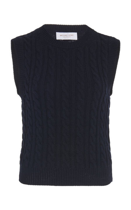 Cable-Knit Cashmere Vest展示图