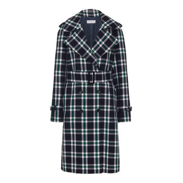 Tartan Cotton Trench Coat