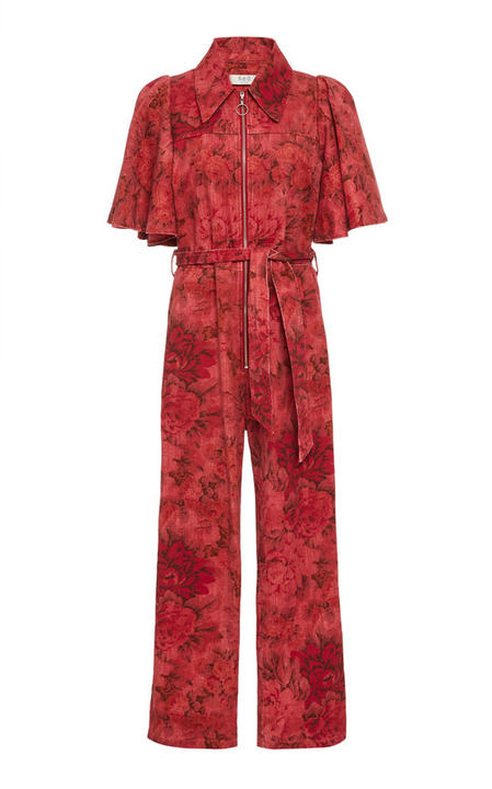 Mimi Printed Cotton Wide-Leg Jumpsuit展示图