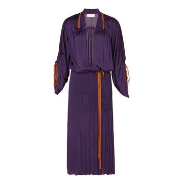 Pleated Crepe Dress