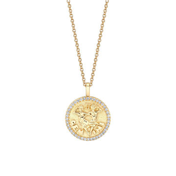 18K Gold Gemini Zodiac Necklace