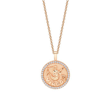 18K Gold Virgo Zodiac Necklace