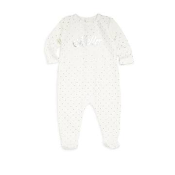 Baby Girl's Hello Footed Romper