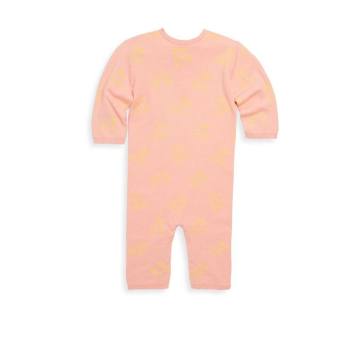 Baby's Cherry-Print Long-Sleeve Cotton Coverall