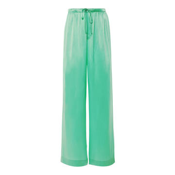 High-Rise Silk Boot-Cut Pants