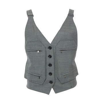 Zurca Wool Blend Fitted Vest