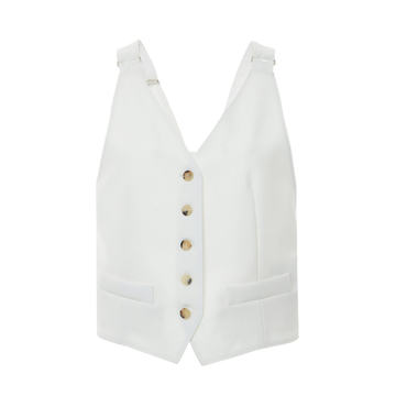 Remo Cotton-Gabardine Crisscross-Back Vest