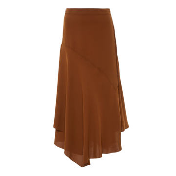 Asymmetric Panel Midi Skirt