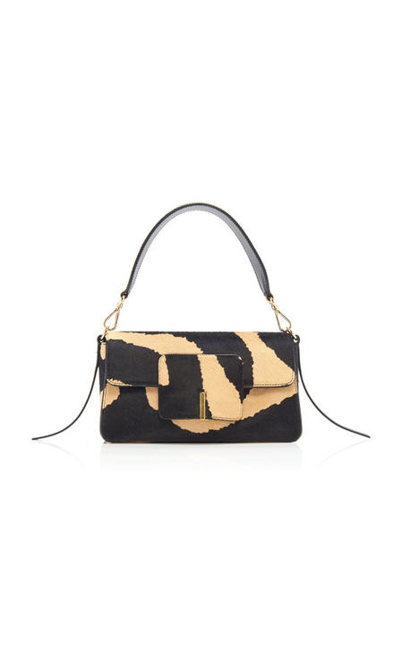 Georgia Zebra-Print Leather Bag展示图