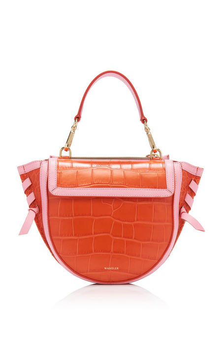 Hortensia Mini Two-Tone Croc-Effect Leather Bag展示图