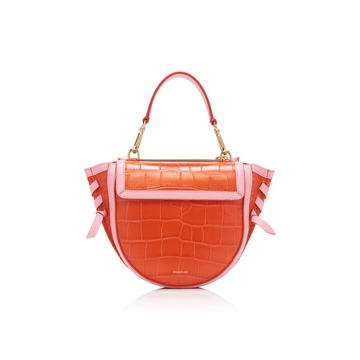 Hortensia Mini Two-Tone Croc-Effect Leather Bag