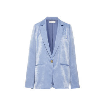 Draped Boyfriend Crepe De Chine Blazer