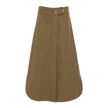 Lm Cotton-Drill Midi Skirt