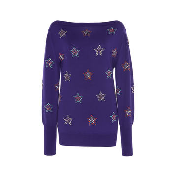 Crystal-Embellished Wool Sweater