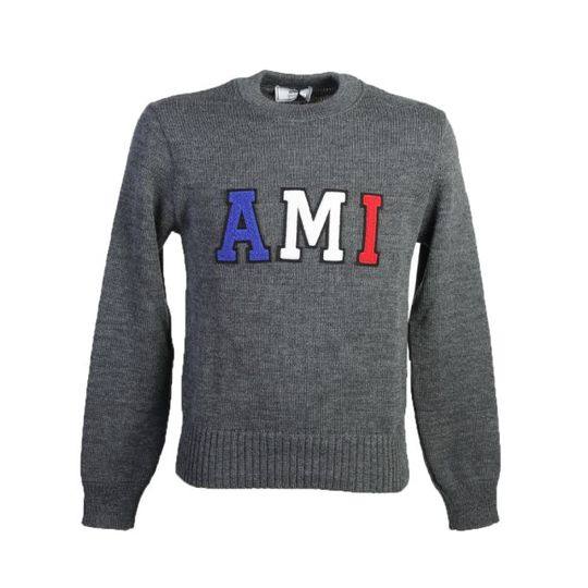 Embroidered Logo Merino Wool Knit Sweater展示图