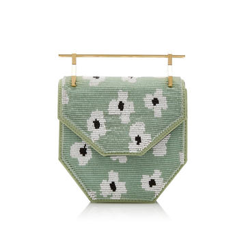 M2Malletier X Pura Utz Mini Amor Fatti Geometric Beaded Clutch