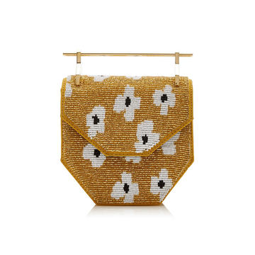 M2Malletier X Pura Utz Mini Amor Fatti Geometric Beaded Clutch