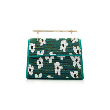 M2Malletier X Pura Utz Mini Muse Floral Beaded Clutch