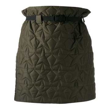 star quilted high-rise skirt