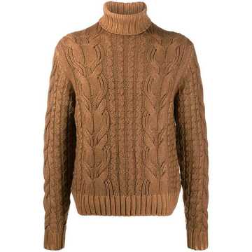 turtle neck cable knit jumper