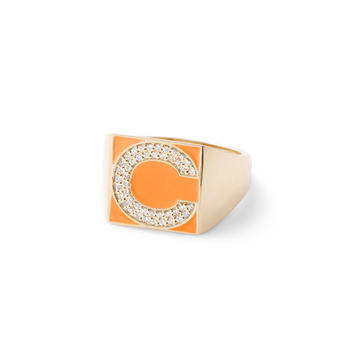 SuperLou Diamond Letter Ring