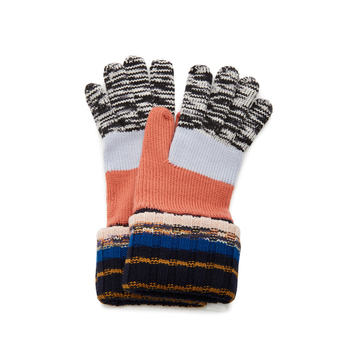 Striped Knit Gloves