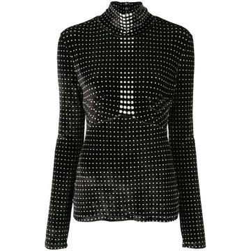 LS CLOSE NECK PLAID BLOUSE PACO RABANNE