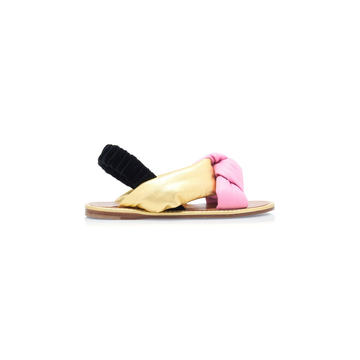 Multi Tone Leather Sandals