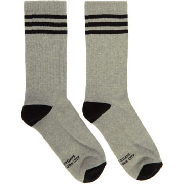 Grey & Black Athletic Socks
