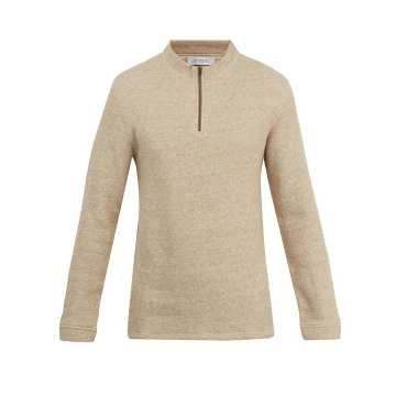 Gavin half-zip cotton sweater