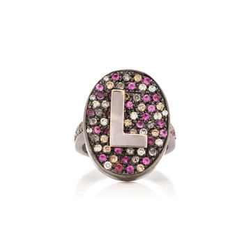 Rose Pav�� Initial Ring