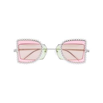 x JUNNNN Pearl frame foldout sunglasses