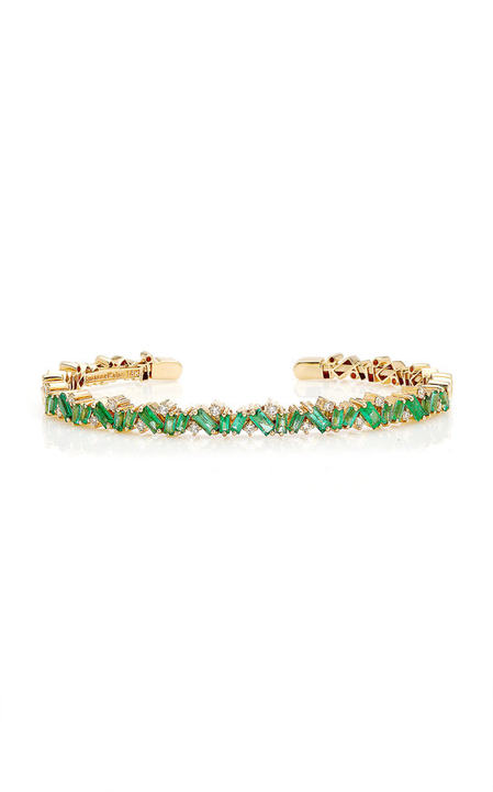 18K Yellow Gold Emerald Frenzy Bangle展示图