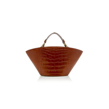 Croc-Effect Leather Tote