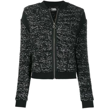 boucle bomber jacket