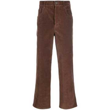 corduroy straight-leg trousers