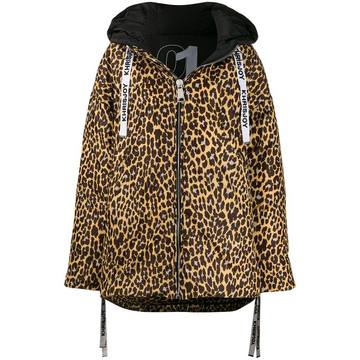 oversized leopard-print coat