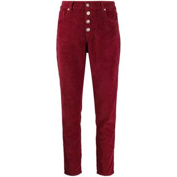 straight-fit corduroy trousers