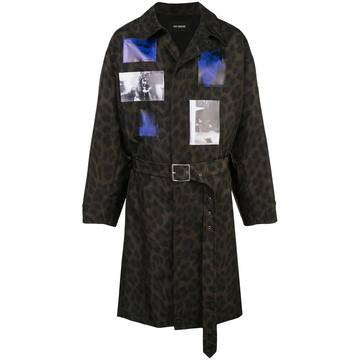 leopard print graphic logos coat