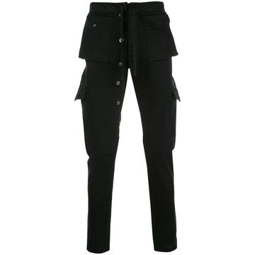 tapered flap pocket trousers