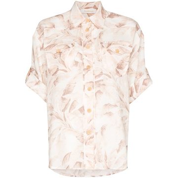 Safari print short-sleeved shirt