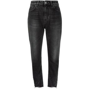 tapered loose-fit denim jeans