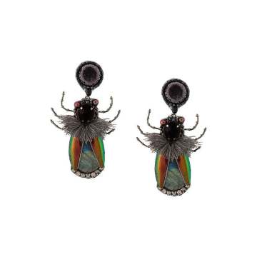 insect embellished earrings